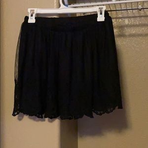 Black lace skirt